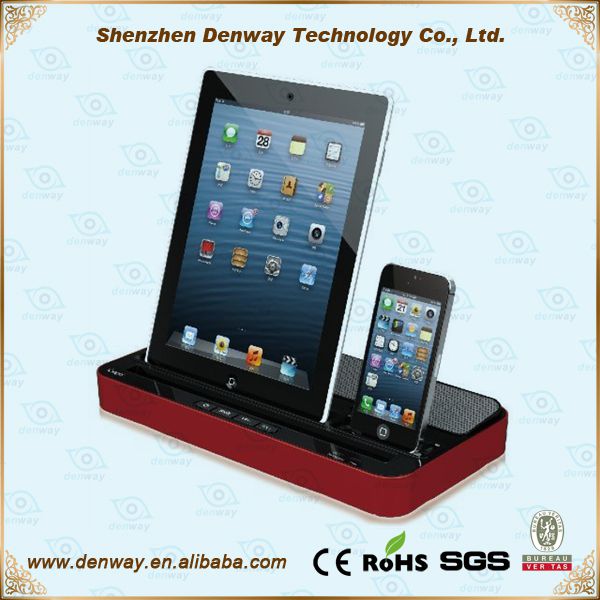 MULTI-FUNCTION DOCKING STATION SPEAKER DUAL CHARGER FOR IPHONE 5 5S 5C 4S IPAD AIR 5 MINI 4 3 2