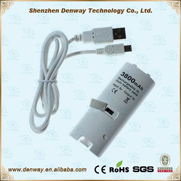 3800Mah Rechargeable battery for WII