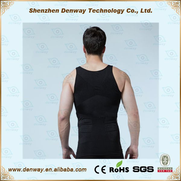 Incredible Mens Body Shaper Firming Panels 140D Vest 107 BK Waist Training Corsets Wholesale Cheap Girdles